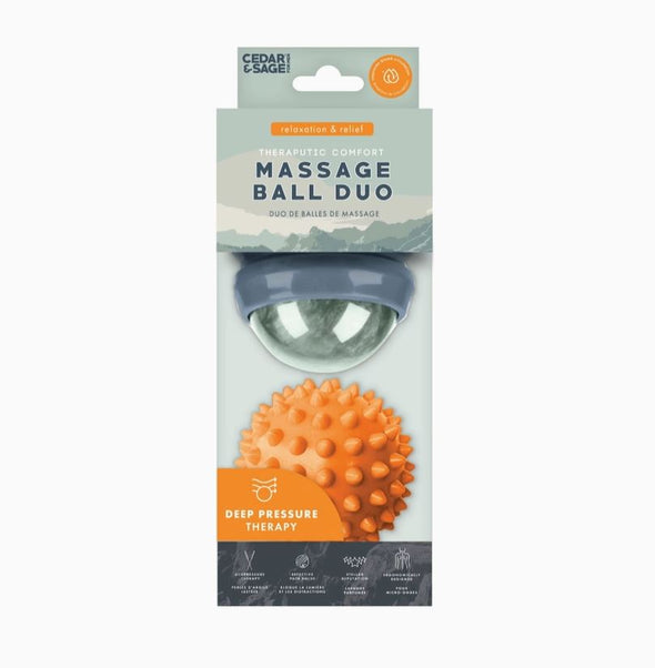 Cedar & Sage Therapeutic Comfort Massage Ball Duo