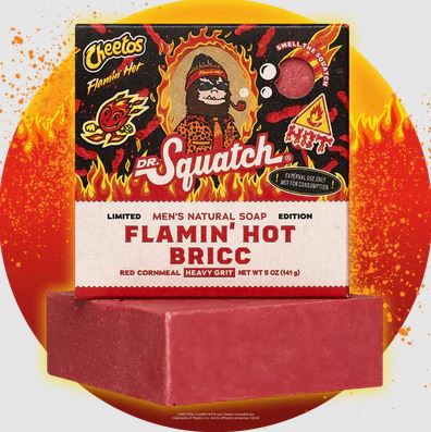 Dr. Squatch Cheetos Men's Natural Bar Soap 5oz - Flamin' Hot Bricc