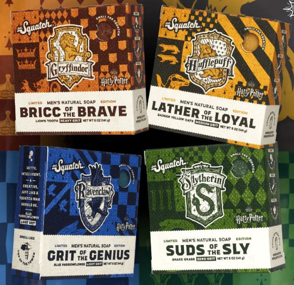 Dr. Squatch Harry Potter Men's Natural Bar Soap Gift Set of 4