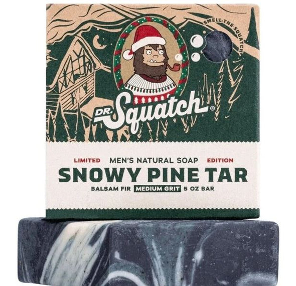 Dr. Squatch Men's Natural Bar Soap 5oz - Snowy Pine Tar