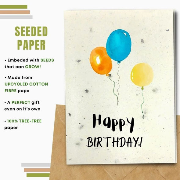 Earthbits Seeded Compostable Greeting Cards - Birthday