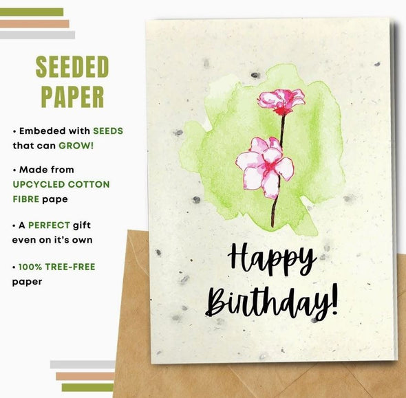 Earthbits Seeded Compostable Greeting Cards - Birthday