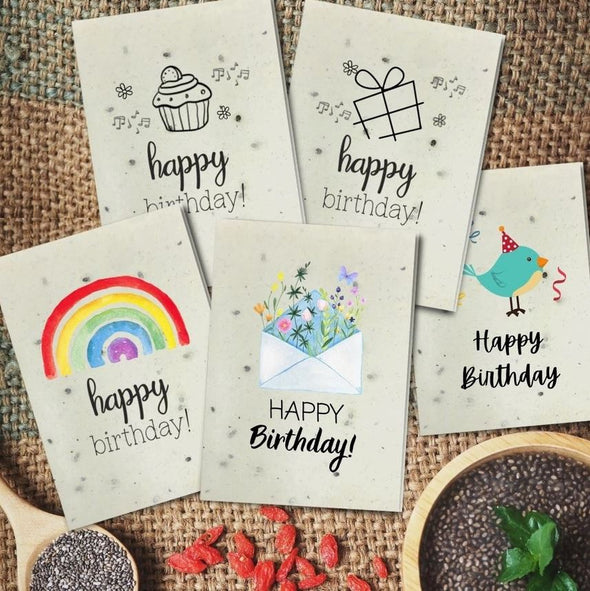 Earthbits Seeded Compostable Greeting Cards - Birthday