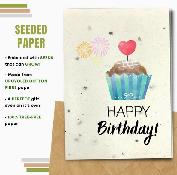 Earthbits Seeded Compostable Greeting Cards - Birthday