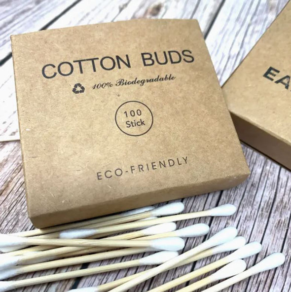 Earthbits Bamboo Cotton Ear Bud Swabs 100 Pack