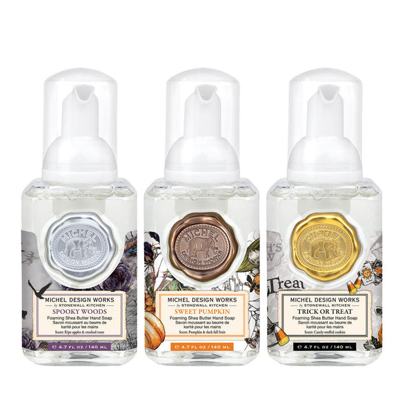 Michel Design Works Mini Foaming Hand Soap Gift Set - Spooky Woods, Sweet Pumpkin, Trick Or Treat