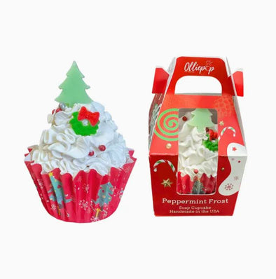 Olliepop Soap Cupcake 6.5oz - Peppermint Frost