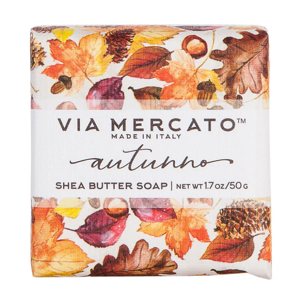 Via Mercato Autumno Mini Shea Butter Soap 1.7oz 50g - Variety