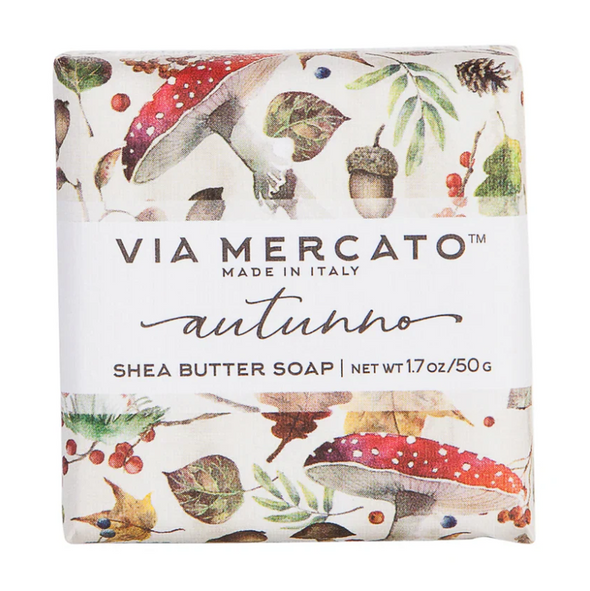 Via Mercato Autumno Mini Shea Butter Soap 1.7oz 50g - Variety