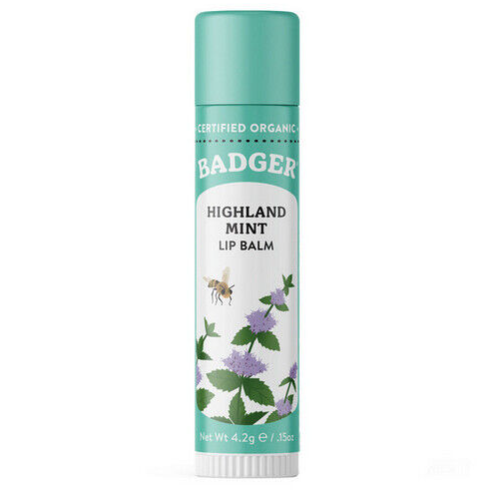 Badger Organic Lip Balm .15oz 4.2g - Highland Mint