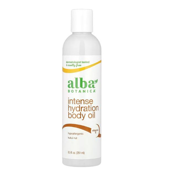 Alba Botanica Hawaiian Organic Intense Hydration Body Oil 8.5oz 251ml - Kukui Nut