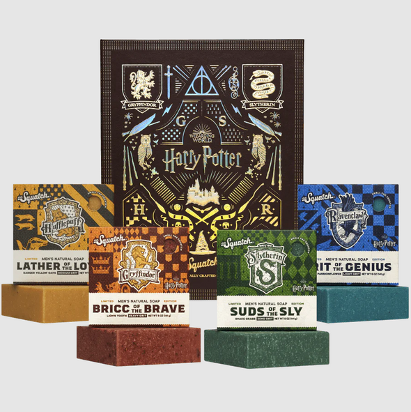 Dr. Squatch Harry Potter Men's Natural Bar Soap Gift Set of 4