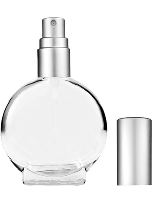 Round Design Clear Glass Perfume Bottle 4.3oz 128ml with Spray Pump