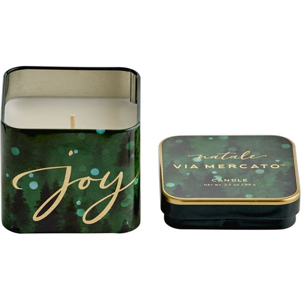 Via Mercato Natale Square Candle 3.5oz 99g