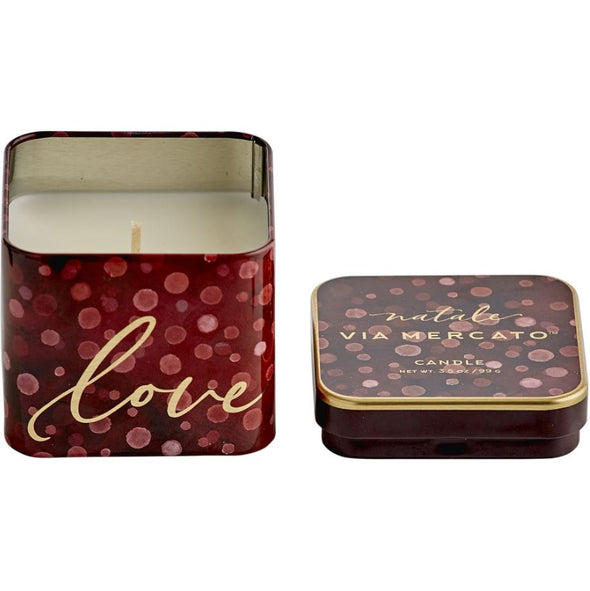 Via Mercato Natale Square Candle 3.5oz 99g