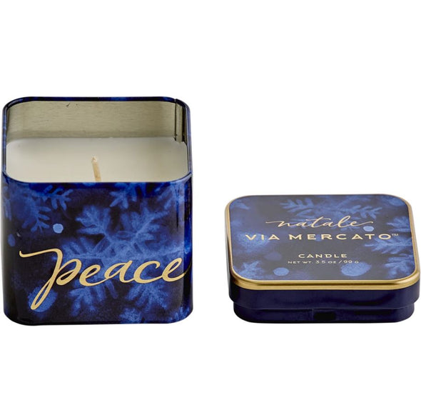 Via Mercato Natale Square Candle 3.5oz 99g