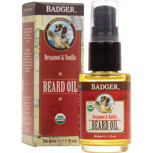 Badger Natural Beard Oil 1fl oz 29.6ml - Bergamot & Vanilla