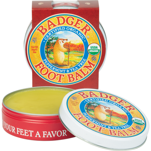 Badger Organic Foot Balm 2oz 56g - Peppermint & Tea Tree