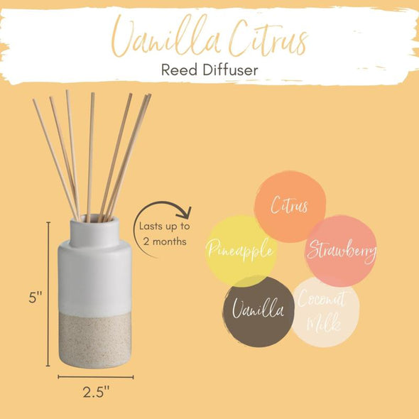 Candle Warmers Etc. Reed Diffuser 15oz - Vanilla Citrus