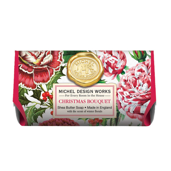 Michel Design Works Large Bath Soap Bar 8.7oz 246g - Christmas Bouquet