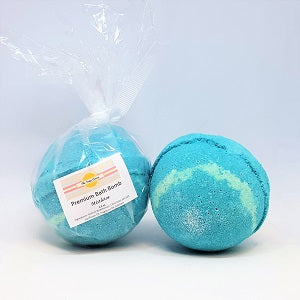 natural recipe bath bomb mistletoe holiday christmas fragrance blue